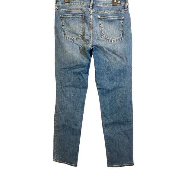 Kut From The Kloth Womens Blue Distressed Skinny Jeans Mid Rise 32X30 - Picture 2 of 7